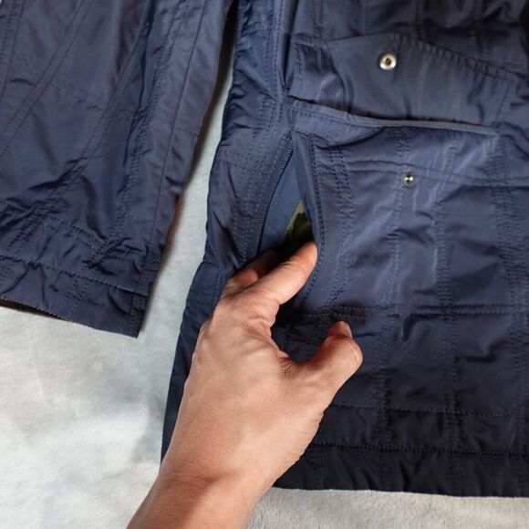 Hickey Freeman Quilted Corduroy Collar Chore Coat Jacket Mens L Preppy Blue - Picture 3 of 14